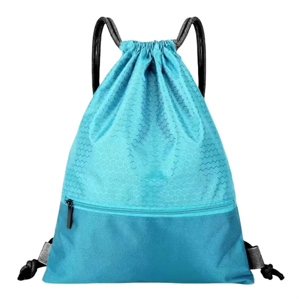 Drawstring Backpack with Zipper Pocket