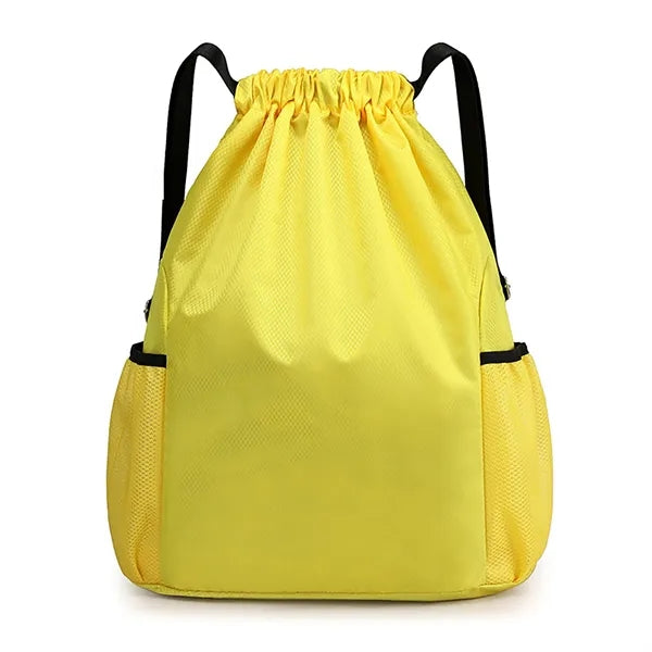 Nylon Drawstring Backpack Sports Gym Bag for Women Men