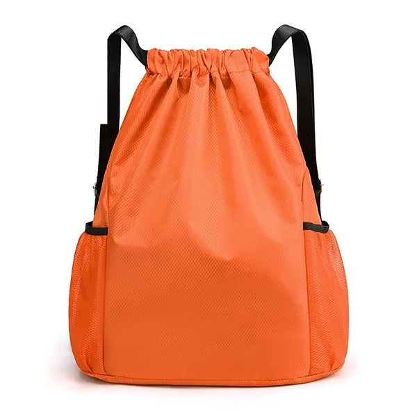 Nylon Drawstring Backpack Sports Gym Bag for Women Men