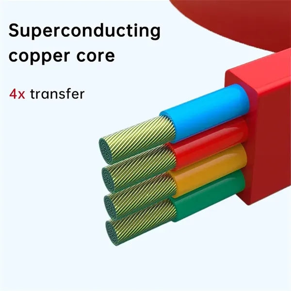 3 in 1 Charging Cable Retractable Square With Mobile Holder
