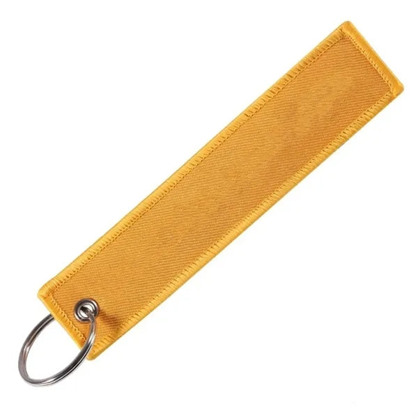 Embroidered Woven Tag Keychain