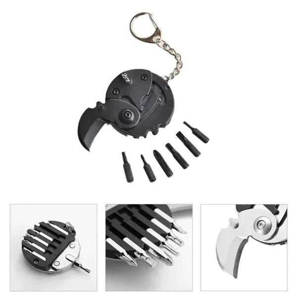 Coin-shape Folding Keychain Knife