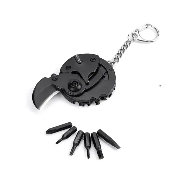 Coin-shape Folding Keychain Knife