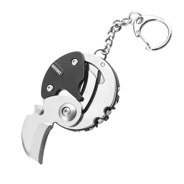 Coin-shape Folding Keychain Knife