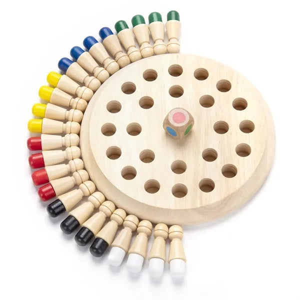 Wooden Memory Chess Matching Game for Kids and Adults