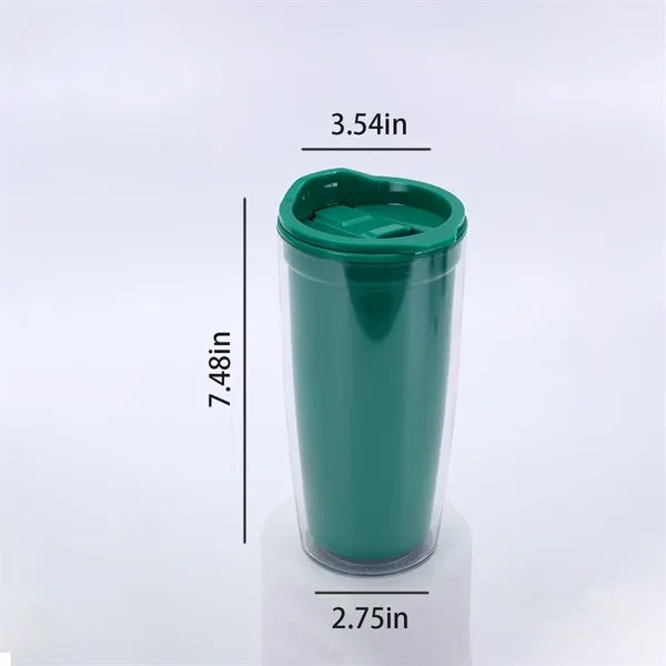 21 Oz. Double-Layer Plastic Large Capacity Water Cup
