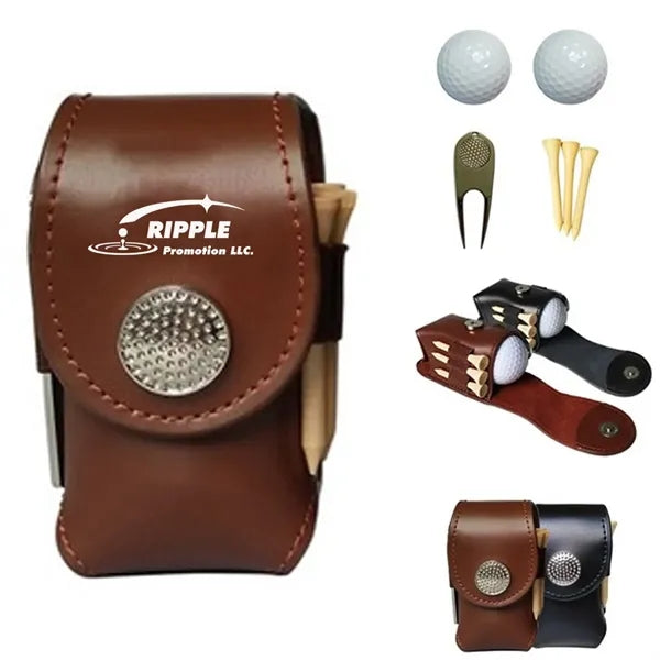 Cowhide Portable Golfer Mini Storage Waist Bag Accessory