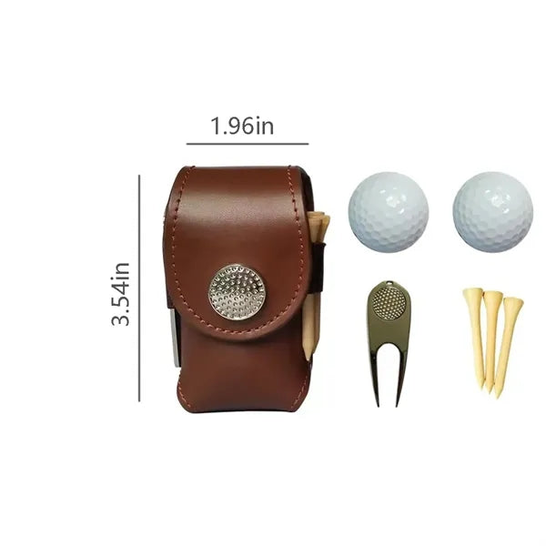 Cowhide Portable Golfer Mini Storage Waist Bag Accessory