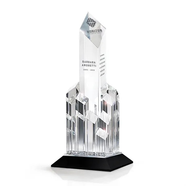 Optic Crystal Diamond Tower Award with Spires