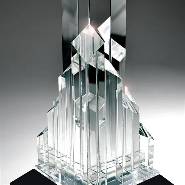 Optic Crystal Diamond Tower Award with Spires