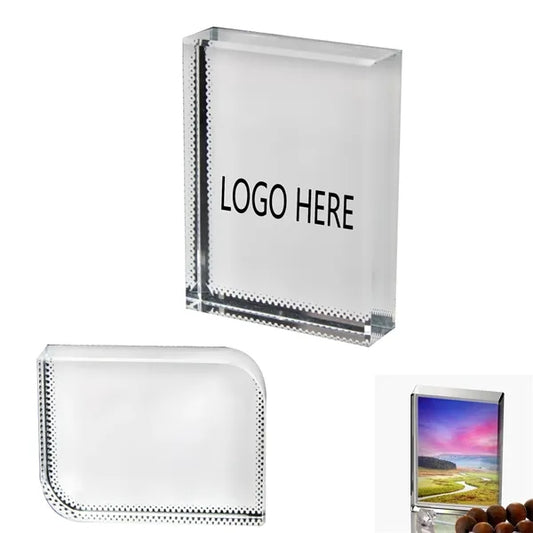 Crystal Photo Frame Blank Square Cube