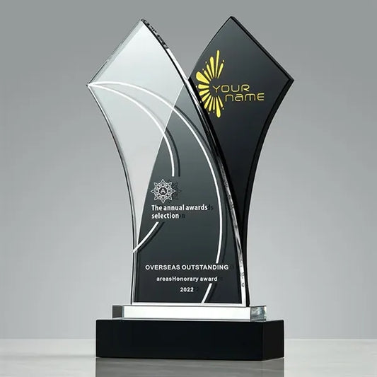 Tuxedo Wave Crystal Award
