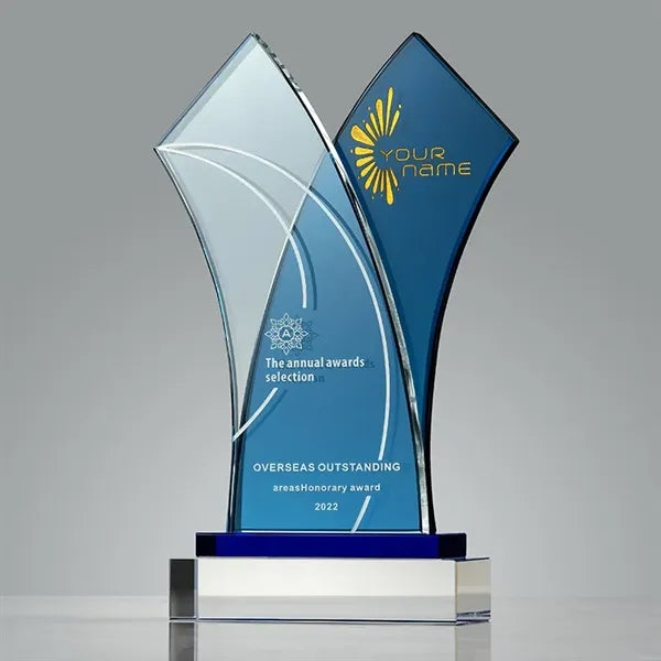 Tuxedo Wave Crystal Award