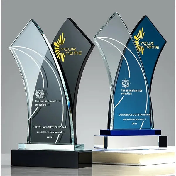 Tuxedo Wave Crystal Award