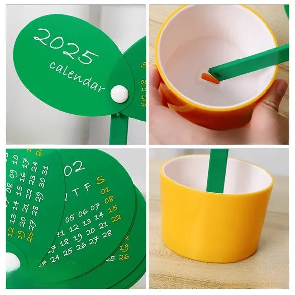 2025 Flower Pot Desk Calendar