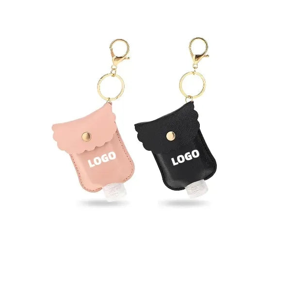 Plastic Bottle with Leather Keychain Holder