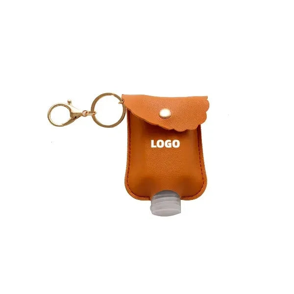 Plastic Bottle with Leather Keychain Holder