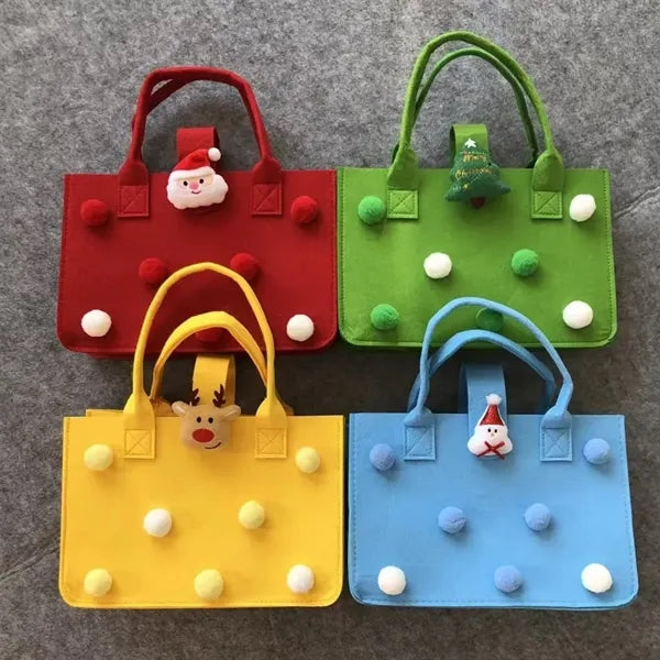 11.8 x 7.8'' Large Christmas Gift Treat Felt Tote Bags