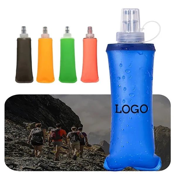 8oz Portable Sports Folding Water Bottle With Sealed Lid