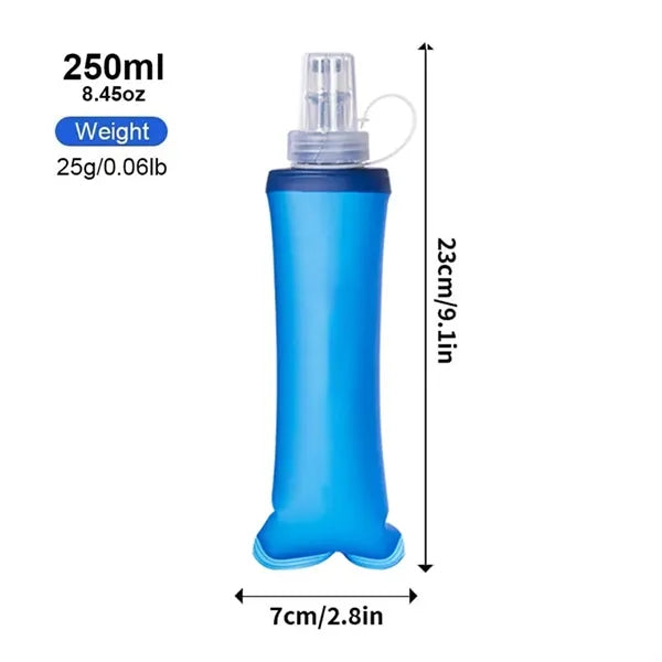 8oz Portable Sports Folding Water Bottle With Sealed Lid