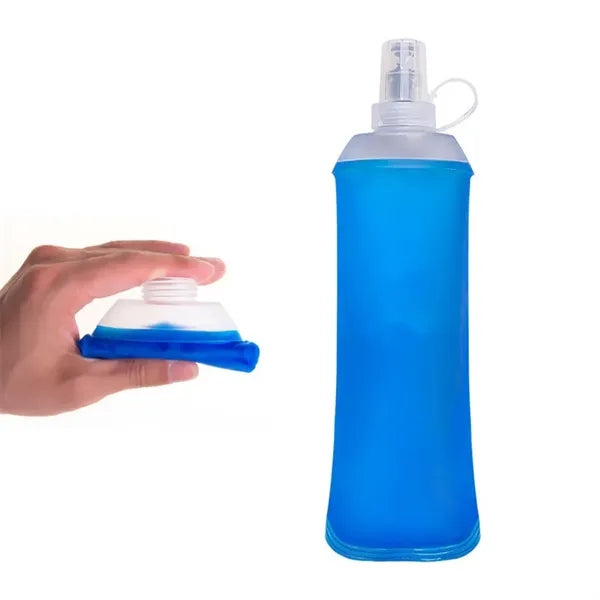 8oz Portable Sports Folding Water Bottle With Sealed Lid