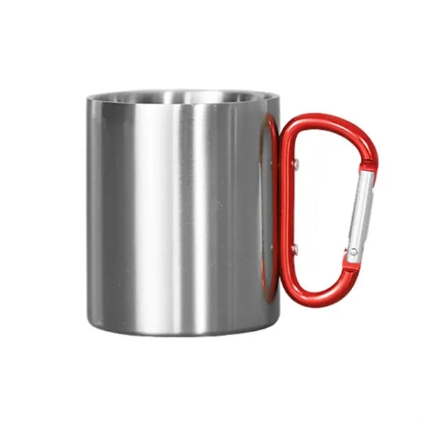 10 Oz. Stainless Steel Camping Carabiner Mug