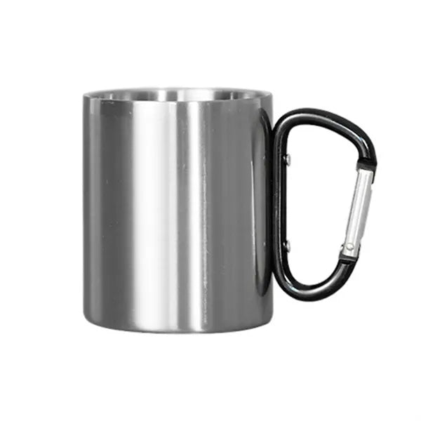 10 Oz. Stainless Steel Camping Carabiner Mug