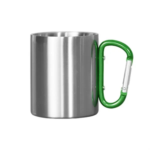 10 Oz. Stainless Steel Camping Carabiner Mug