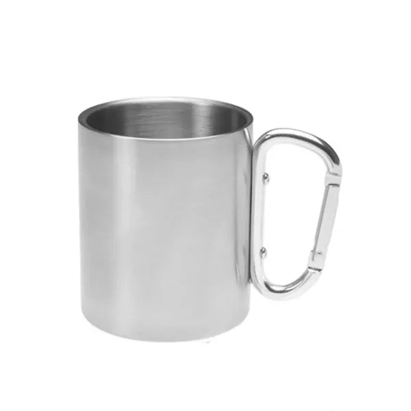 10 Oz. Stainless Steel Camping Carabiner Mug