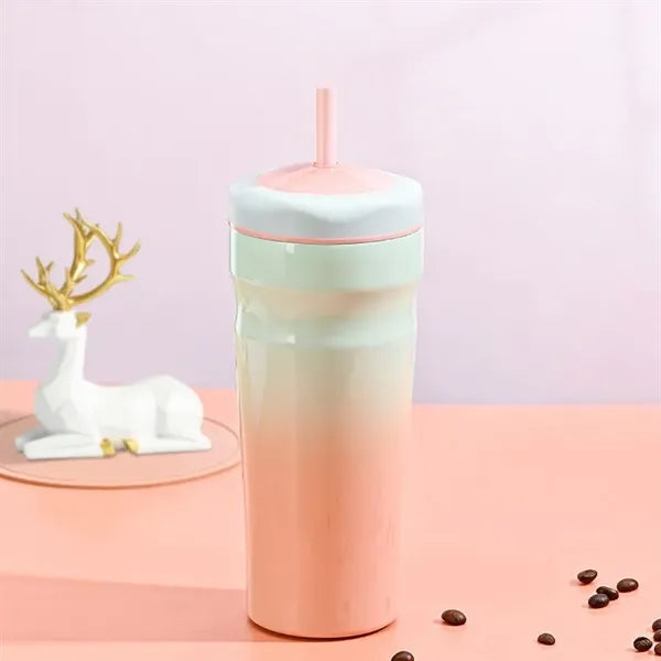 New Stainless Steel Thermal Insulation and Cold Straw Cup