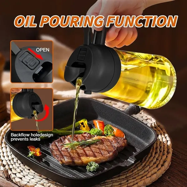 2 in 1 Oil Dispenser Bottle for Kitchen