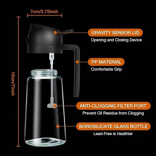 2 in 1 Oil Dispenser Bottle for Kitchen
