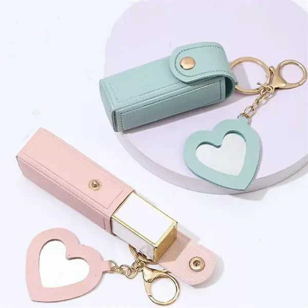 PU Lipstick Keychain Bag