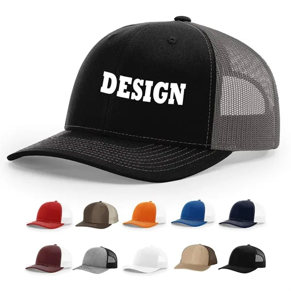 Adjustable Embroidered Trucker Cap, Snapback Mesh Hat