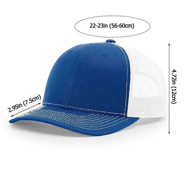 Adjustable Embroidered Trucker Cap, Snapback Mesh Hat
