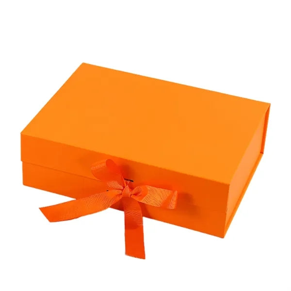 Magnetic Folding Gift Box with Ribbon