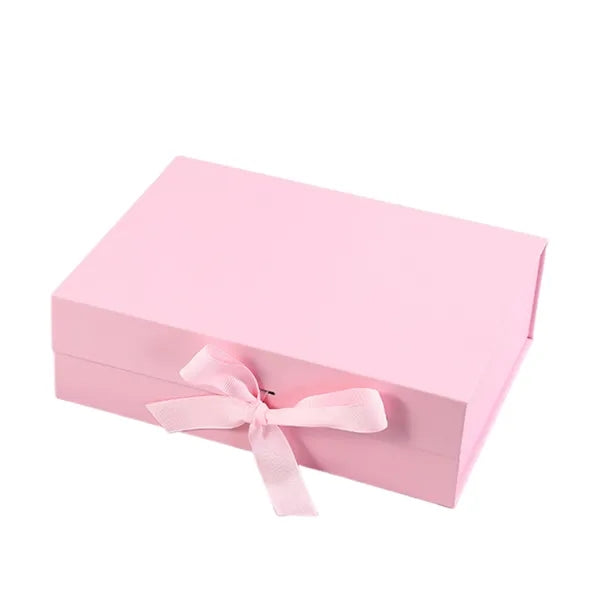 Magnetic Folding Gift Box with Ribbon