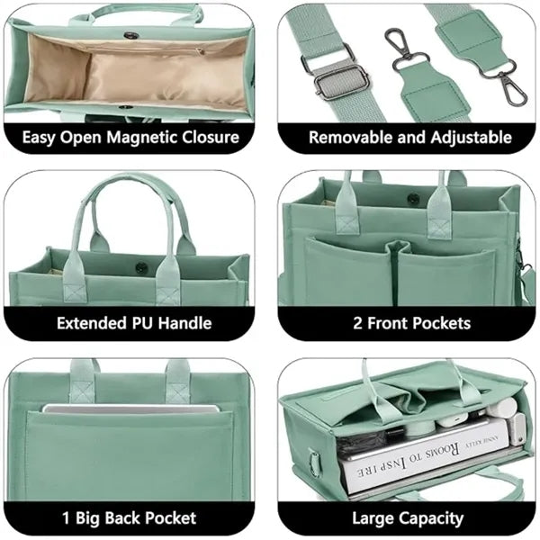 Canvas Tote Bag Crossbody Purse Handbag for Women
