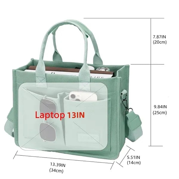Canvas Tote Bag Crossbody Purse Handbag for Women