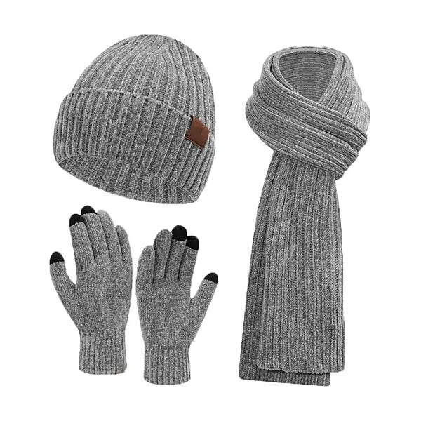 Winter Warm and Thick Hat scarf Gloves Set