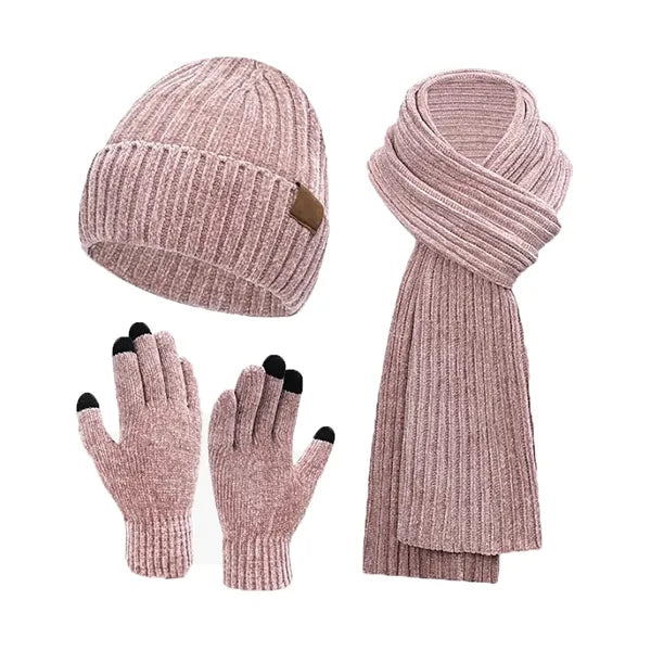 Winter Warm and Thick Hat scarf Gloves Set
