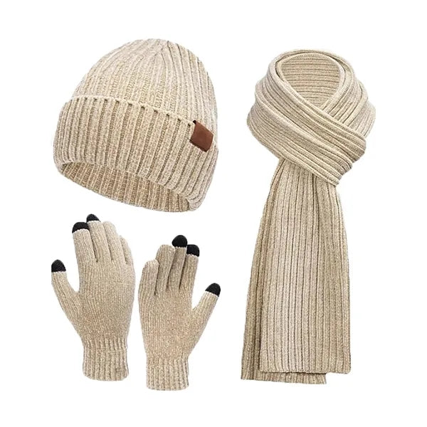 Winter Warm and Thick Hat scarf Gloves Set