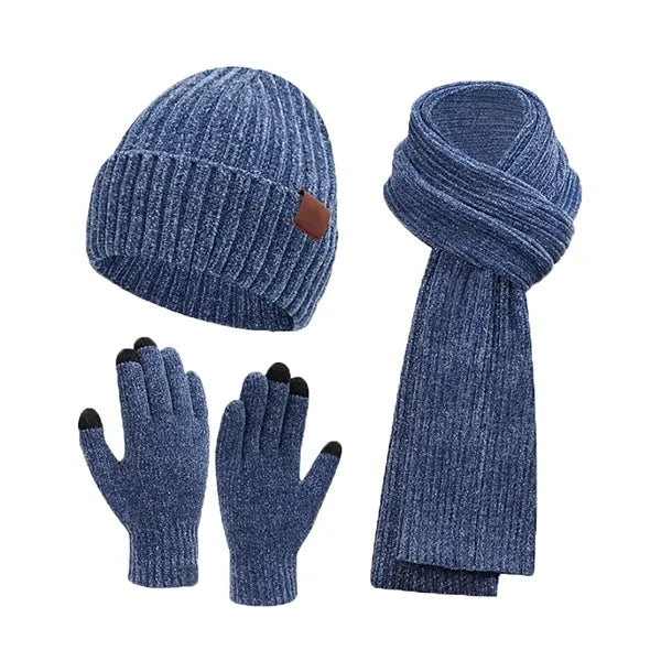 Winter Warm and Thick Hat scarf Gloves Set