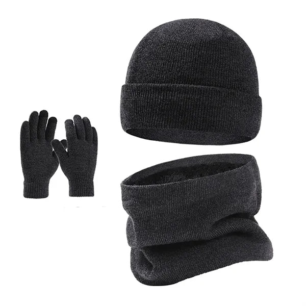 Skin-Friendly Fleece Winter Scarf Hat Neck Gaiter Glove Sets