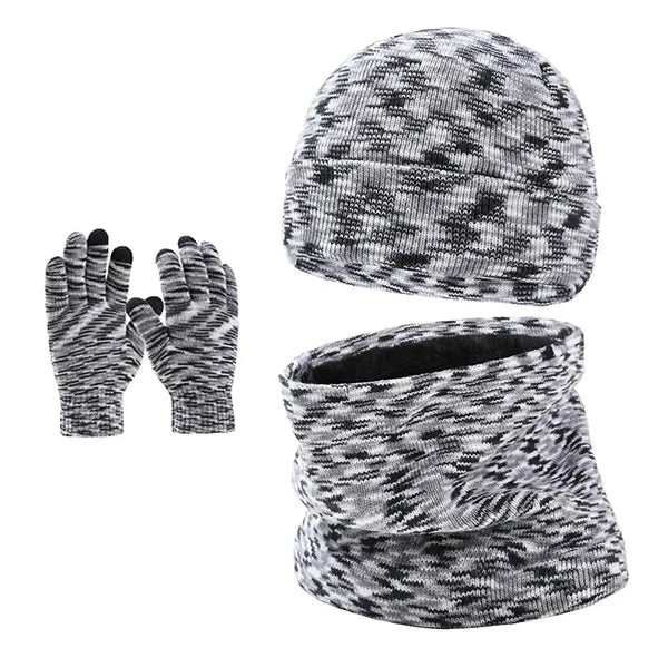 Skin-Friendly Fleece Winter Scarf Hat Neck Gaiter Glove Sets