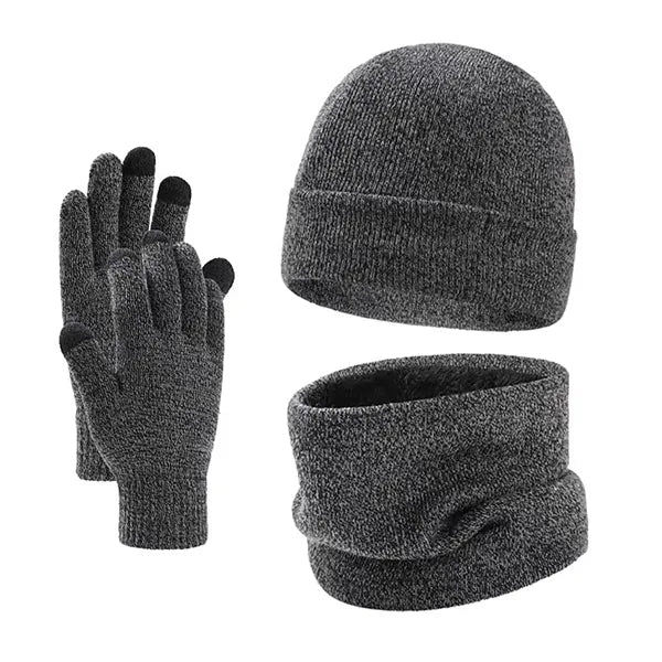 Skin-Friendly Fleece Winter Scarf Hat Neck Gaiter Glove Sets