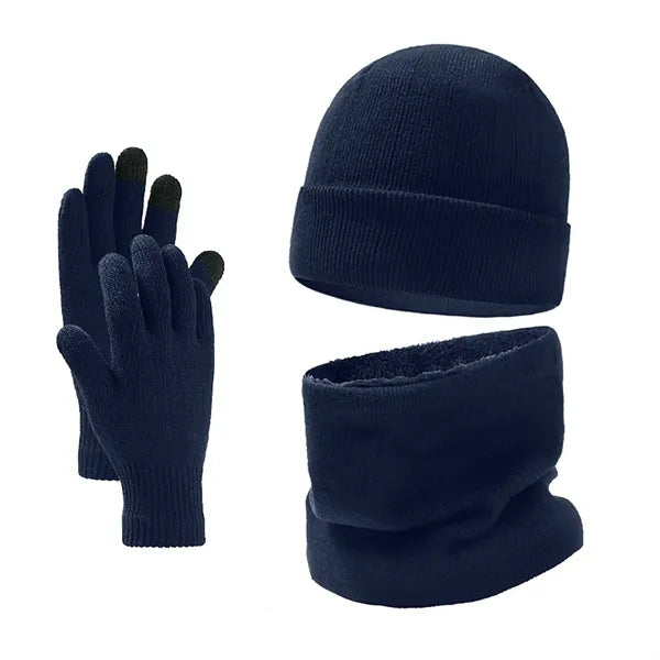 Skin-Friendly Fleece Winter Scarf Hat Neck Gaiter Glove Sets