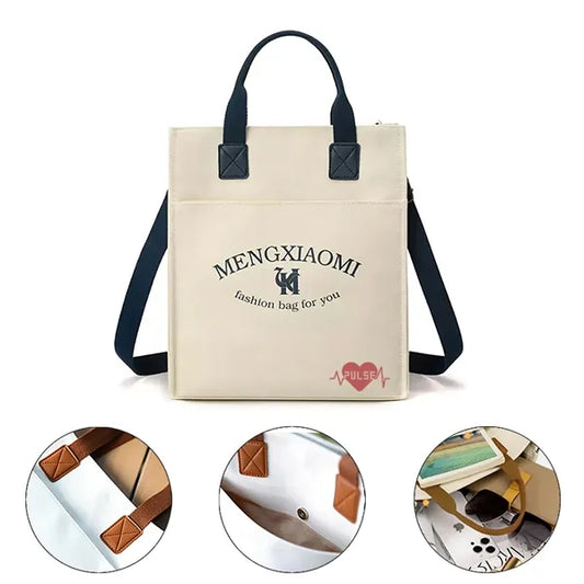Custom Canvas Grocery Tote Bags With Shoulder