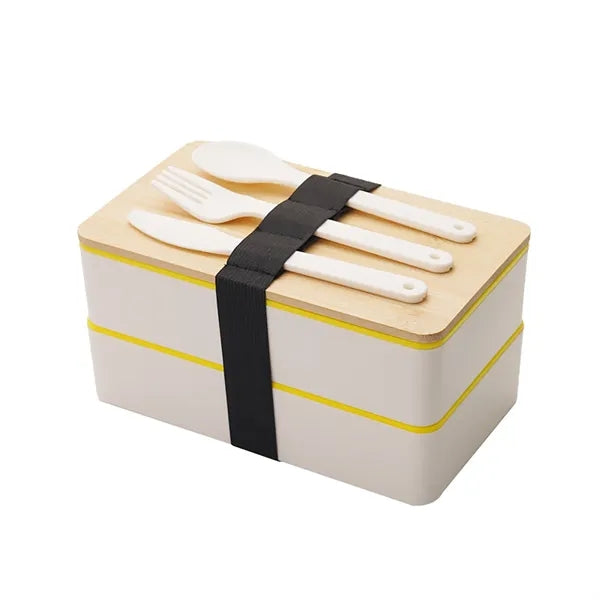 Japanese Style Double Layer Bamboo Bento Lunch Box