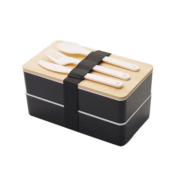 Japanese Style Double Layer Bamboo Bento Lunch Box
